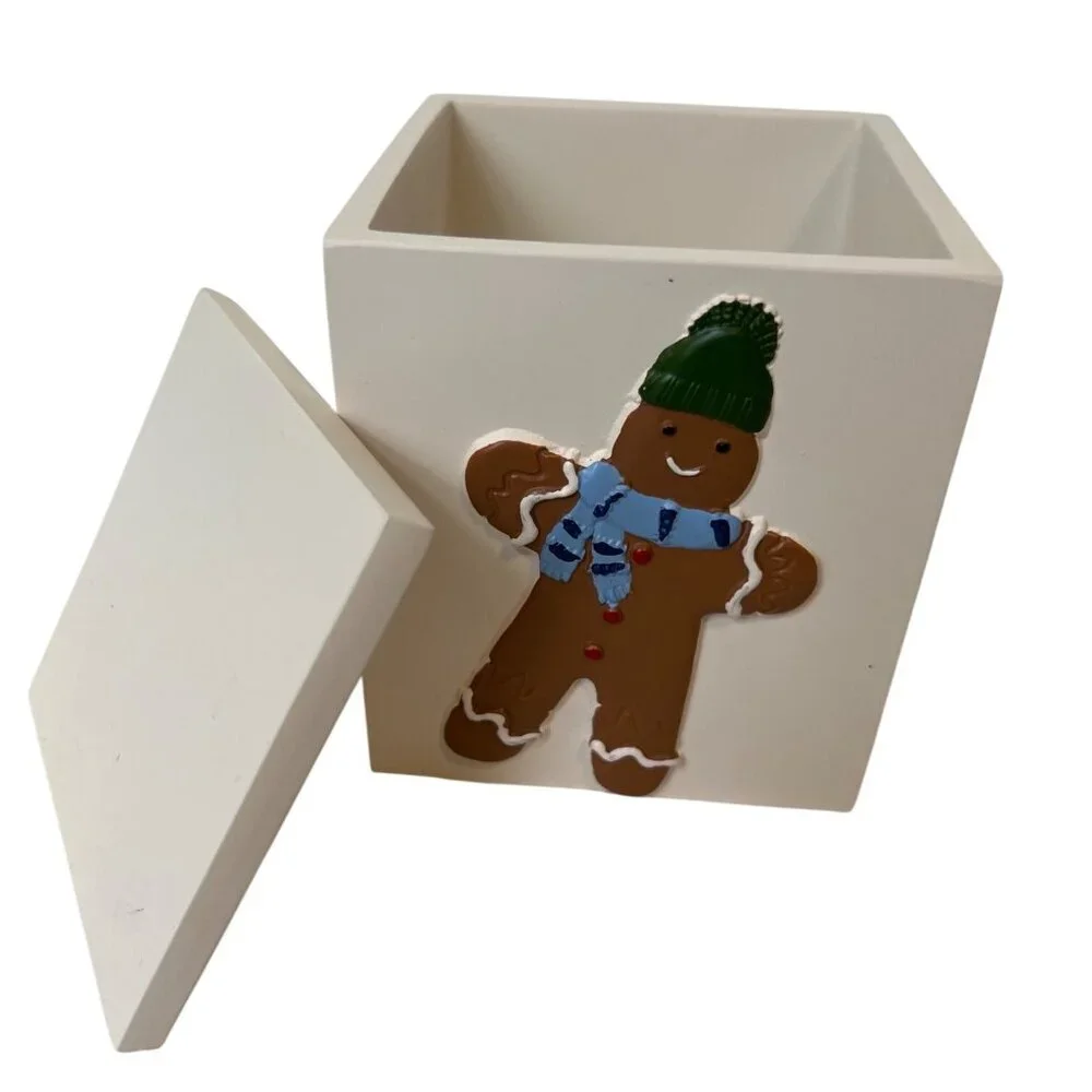 Wondershop Gingerbread Canister with Lid Christmas Holiday 4 X 4 Bathroom
